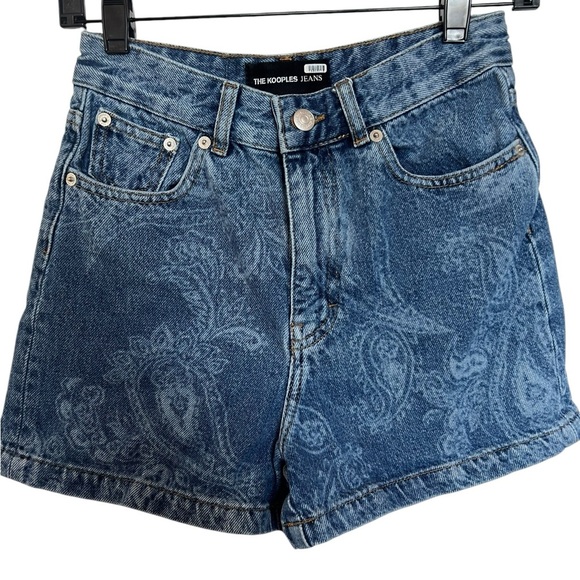 The Kooples Paisley Denim Shorts, Size 1. Excellent condition! - Picture 6 of 11